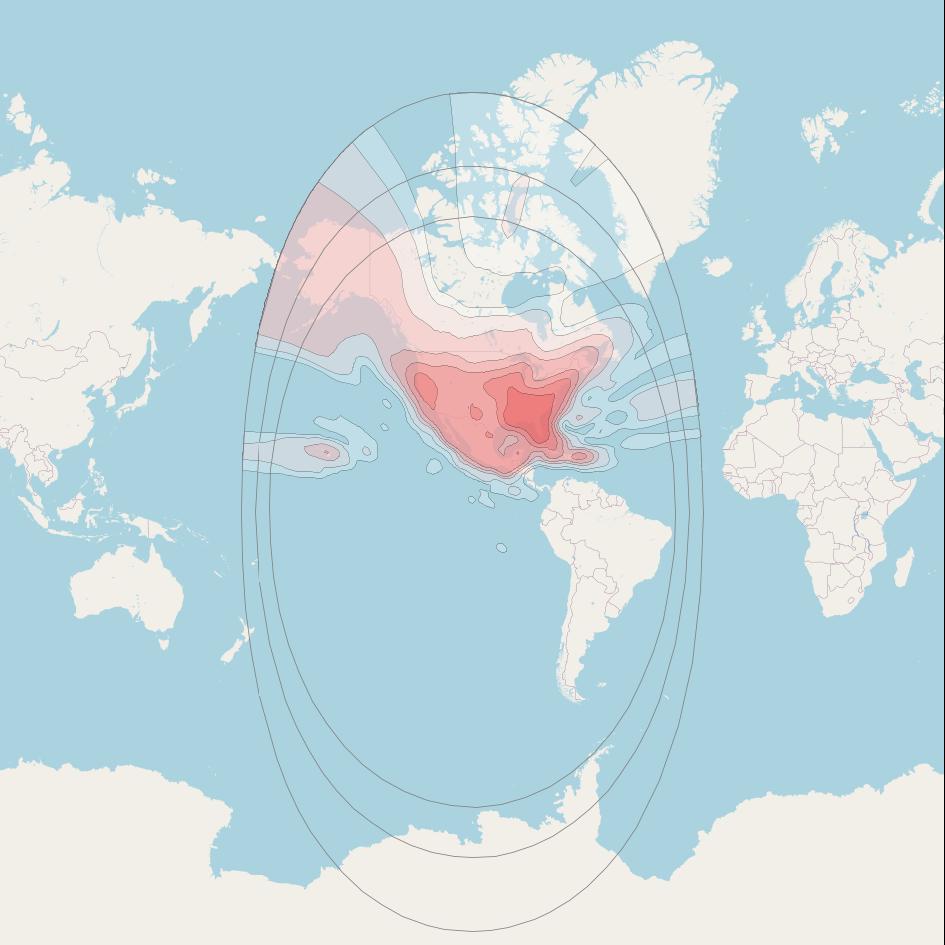 SES 11 at 105° W downlink Ku-band North America H beam coverage map