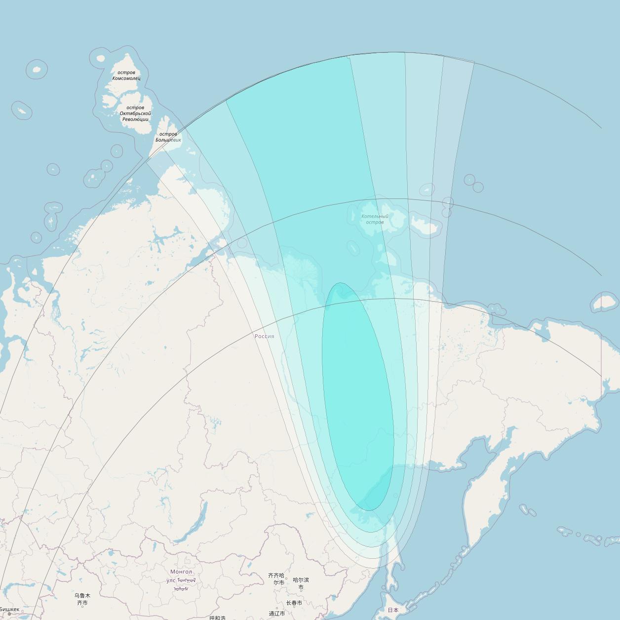 Inmarsat-4F1 at 143° E downlink L-band S096 User Spot beam coverage map