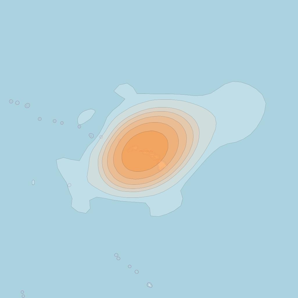 Eutelsat 172B at 172° E downlink Ka-band Hawaii GW (OADR) beam coverage map