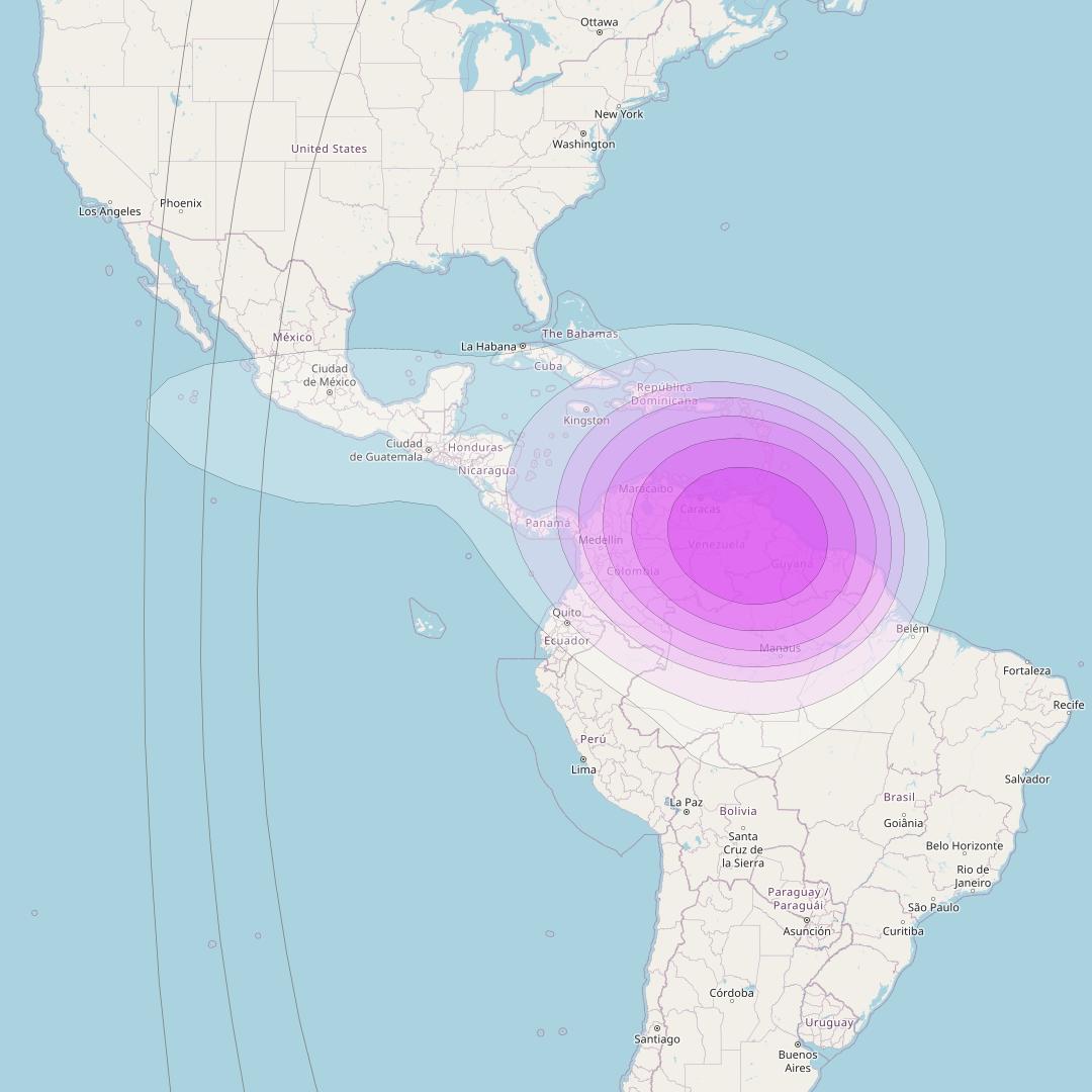 Intelsat 35e at 34° W downlink C-band C11 User Spot beam coverage map