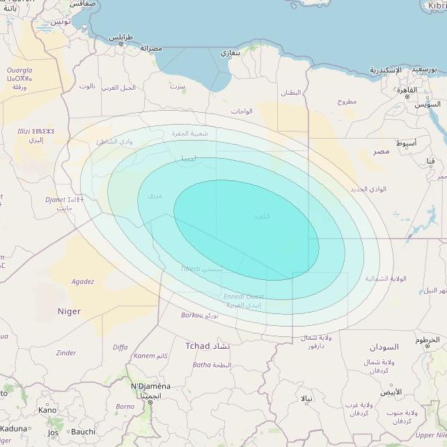 Inmarsat-4F2 at 64° E downlink L-band S026 User Spot beam coverage map