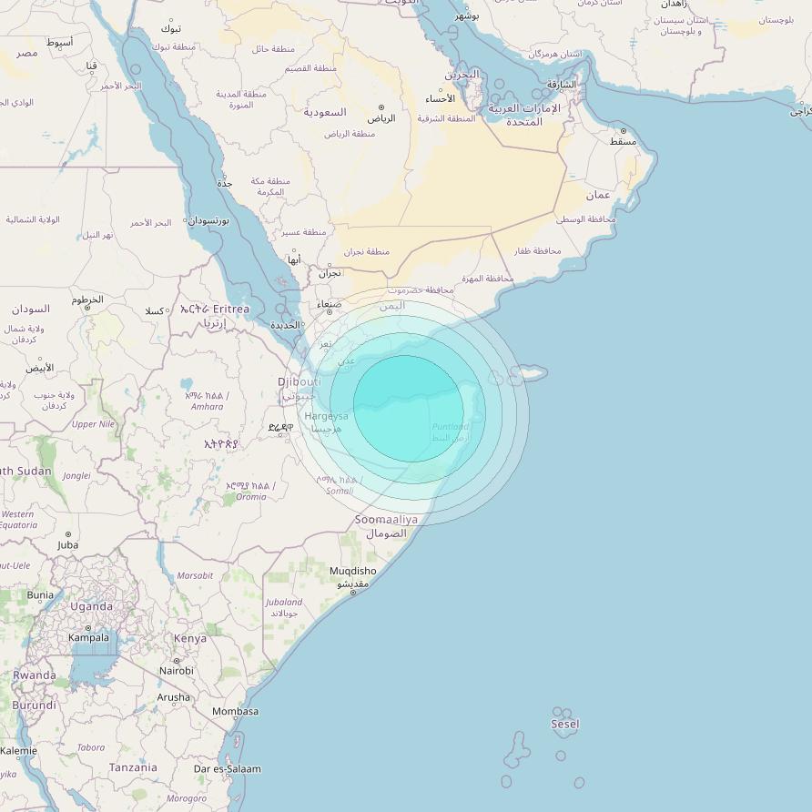 Inmarsat-4F2 at 64° E downlink L-band S062 User Spot beam coverage map