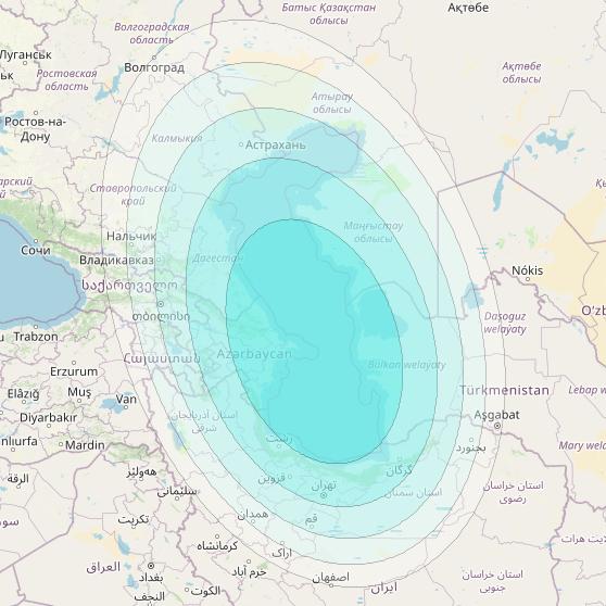 Inmarsat-4F2 at 64° E downlink L-band S080 User Spot beam coverage map