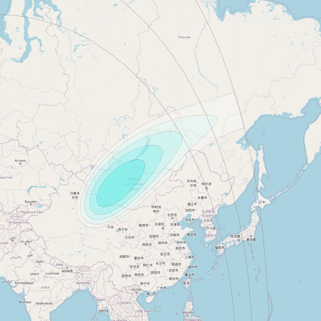 Inmarsat-4F2 at 64° E downlink L-band S152 User Spot beam coverage map