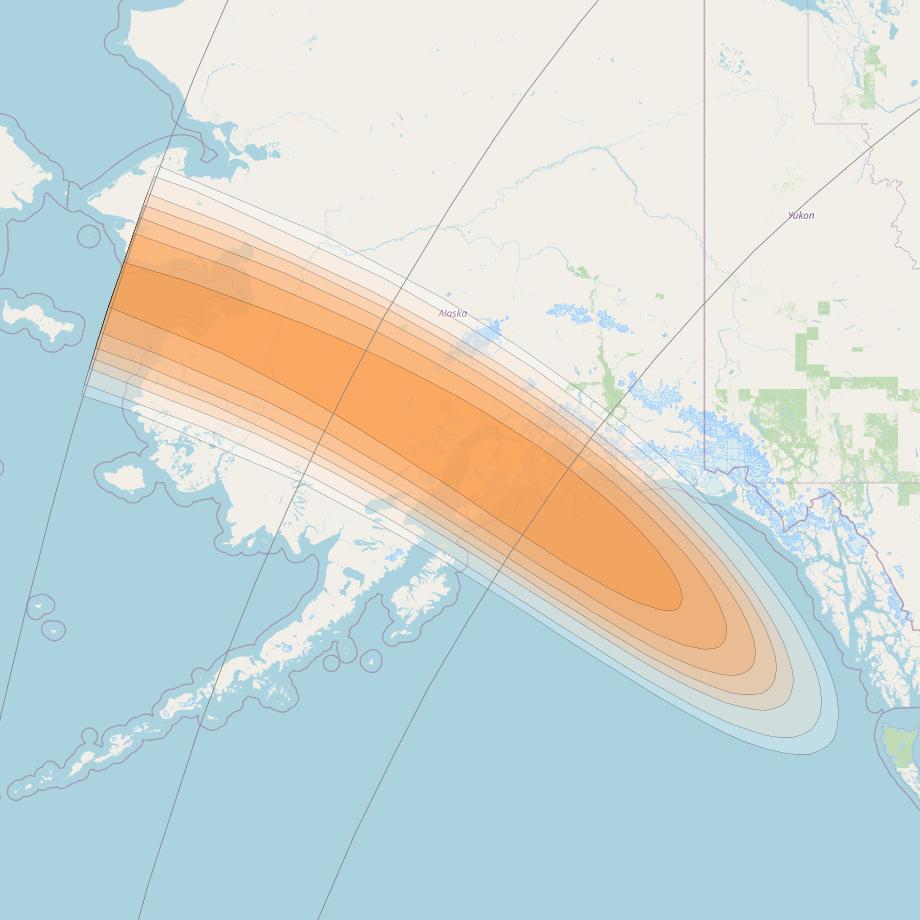Echostar 19 at 97° W downlink Ka-band U139 User Spot beam coverage map