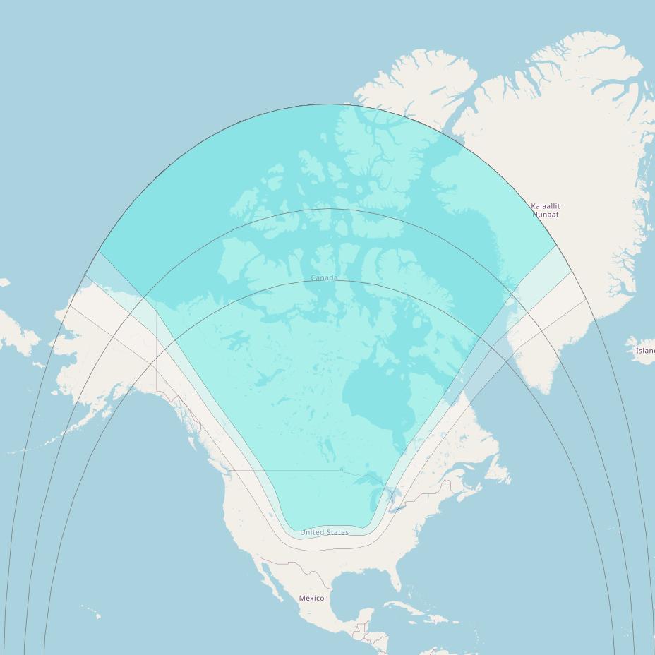 Inmarsat-4F3 at 98° W downlink L-band R012 Regional Spot beam coverage map