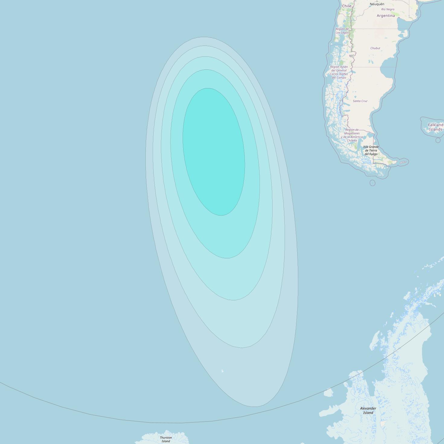 Inmarsat-4F3 at 98° W downlink L-band S098 User Spot beam coverage map