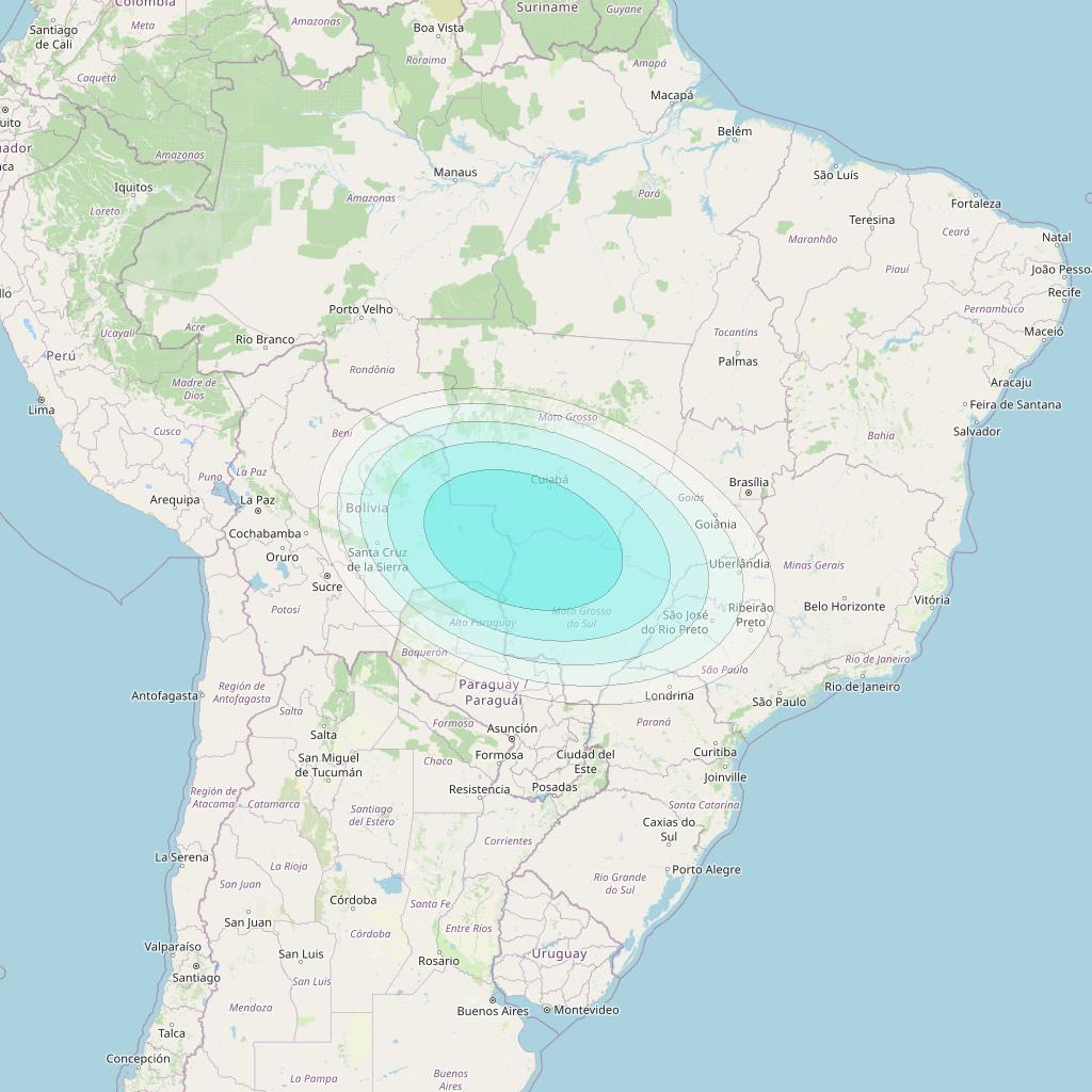 Inmarsat-4F3 at 98° W downlink L-band S170 User Spot beam coverage map