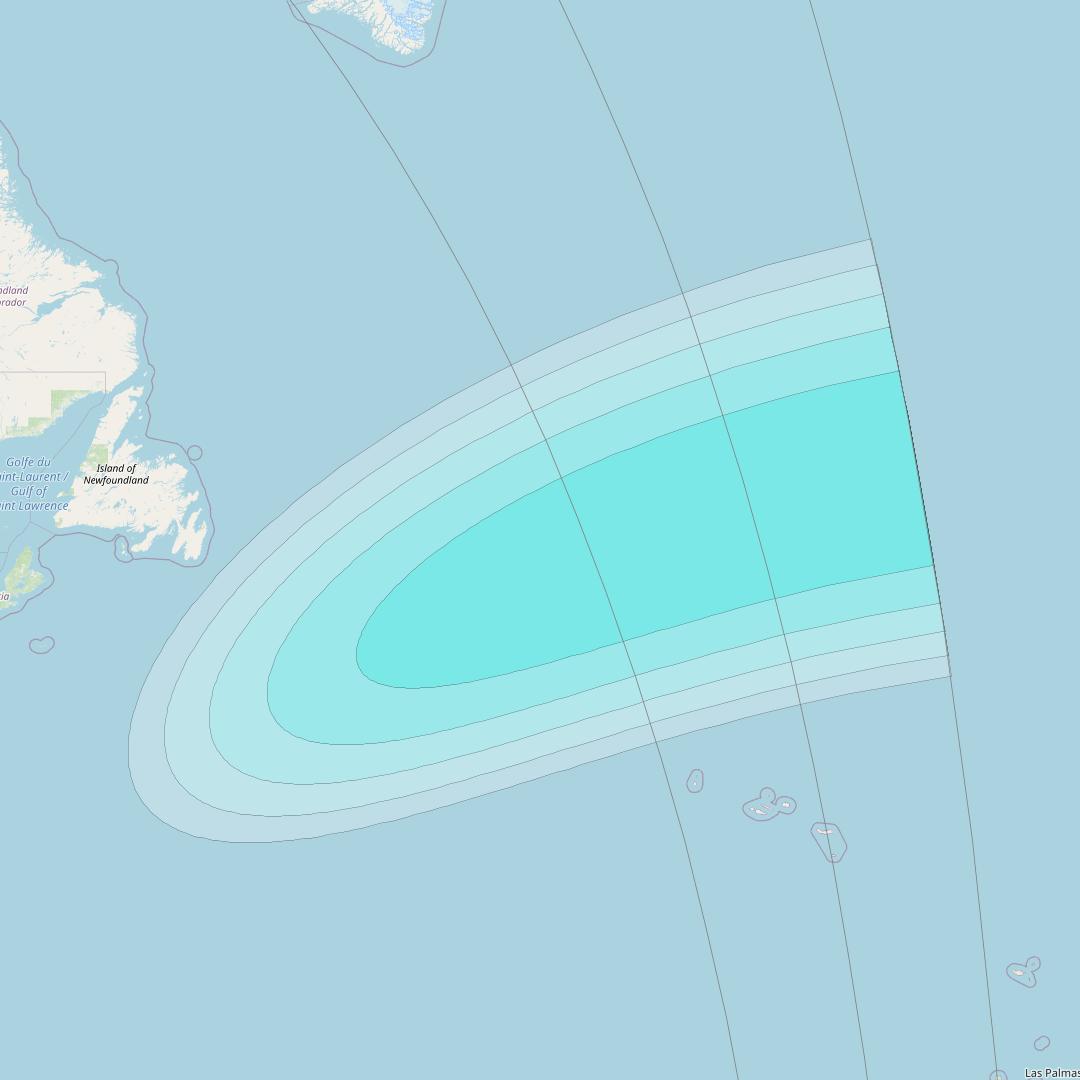 Inmarsat-4F3 at 98° W downlink L-band S178 User Spot beam coverage map